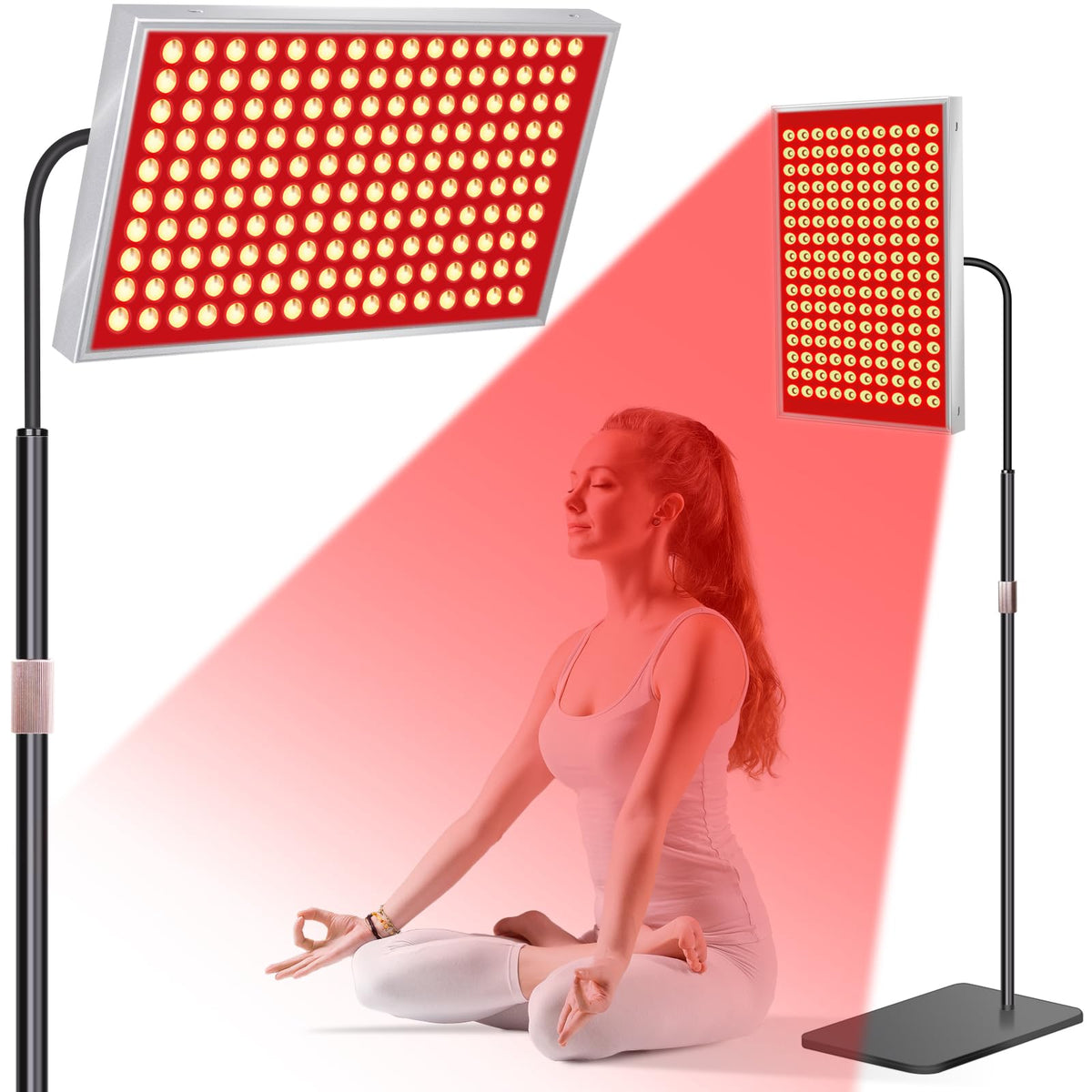 SAVILER lampe thérapie rouge visage et corps, peau potentiellement plus lumineuse et détendue.