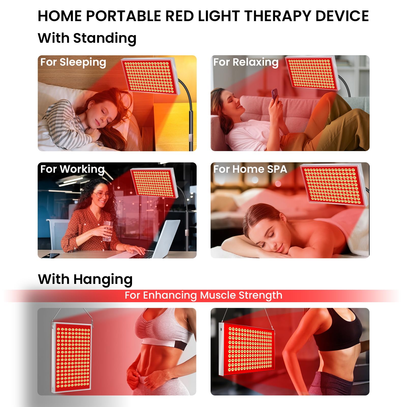 SAVILER lampe thérapie avec support réglable, usage sans outil.