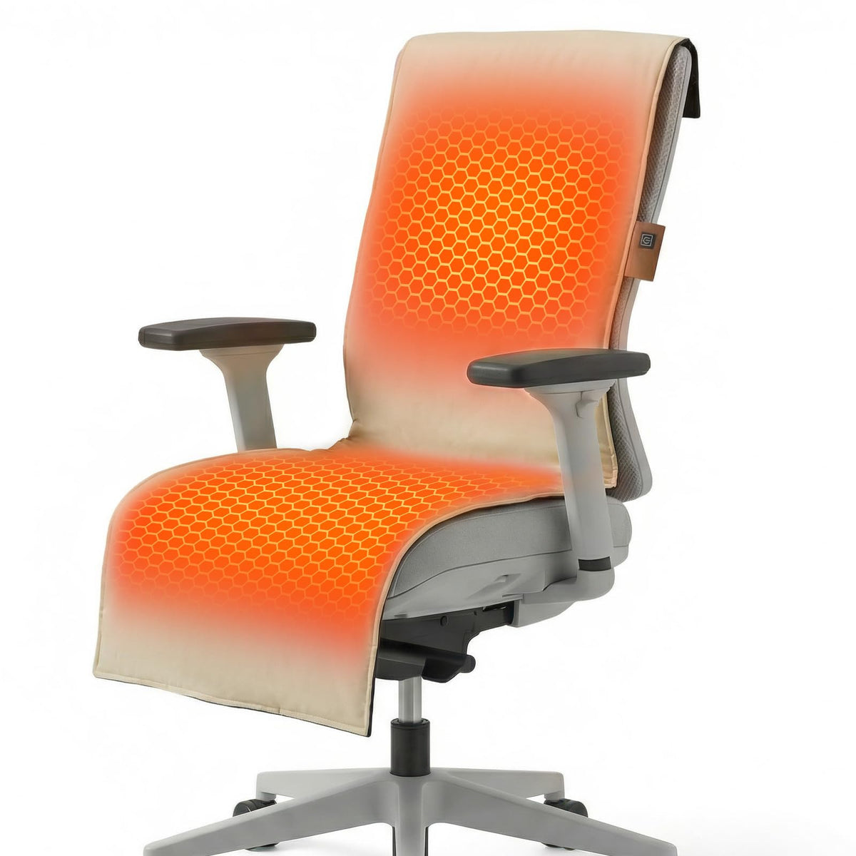 SAVIOR HEAT - Coussin chauffant bureau extra-long, chaleur rapide pour tout le dos.