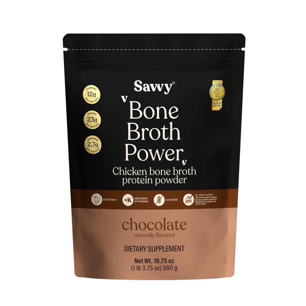 SAVVY Bouillon Os Chocolat protéine en bouteille pour une boisson nutritive
