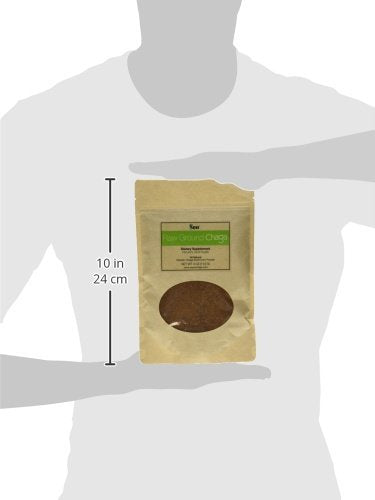 Grains de Chaga à mélanger facilement dans boissons chaudes.