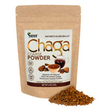 Sayan Chaga poudre brute 4oz prête pour infusion relaxante.