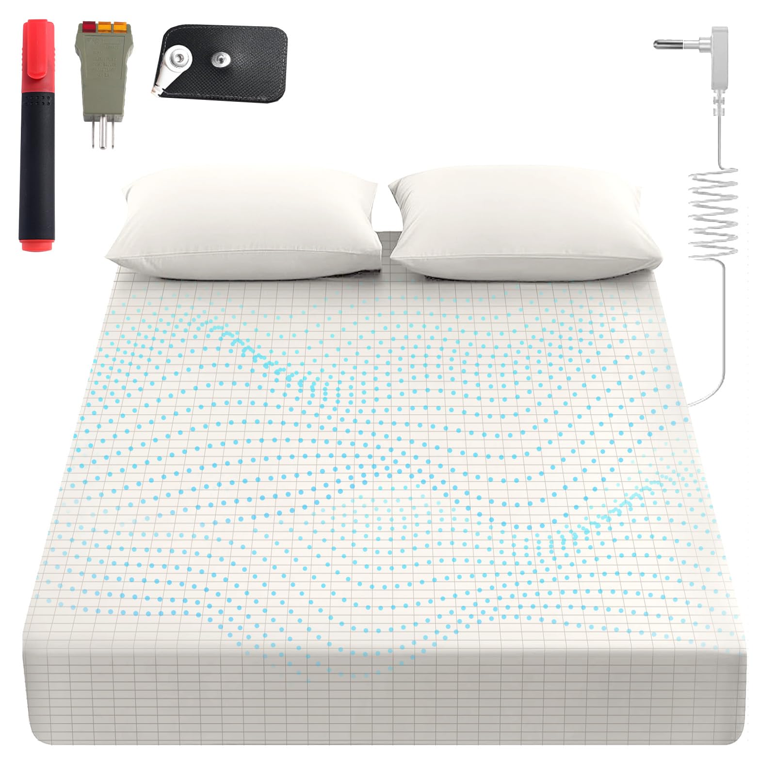 Drap de lit mise à la terre Sayorg King, nuit plus calme et réparatrice.