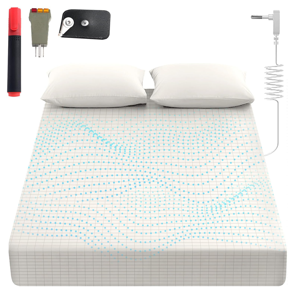 Drap de lit mise à la terre Sayorg King, nuit plus calme et réparatrice.