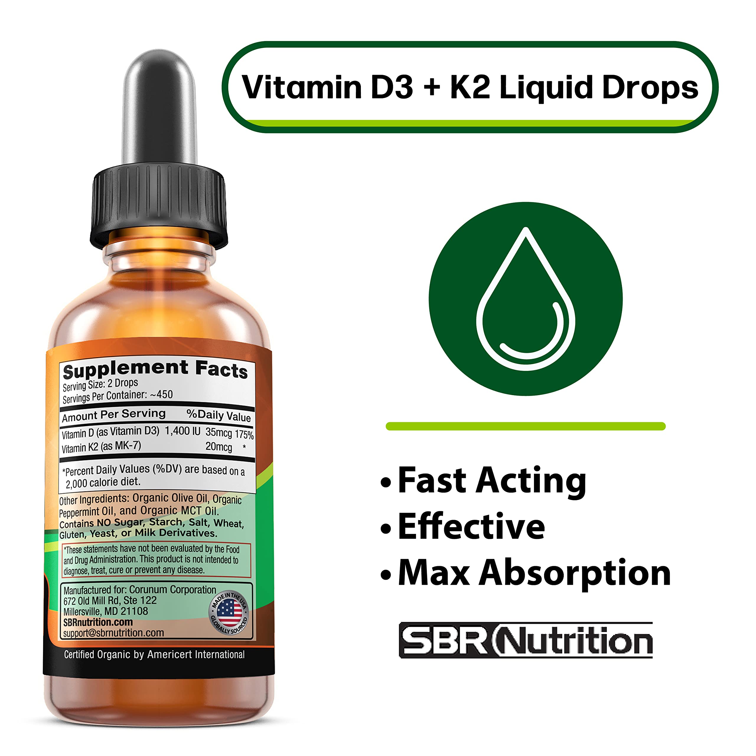 SBR Nutrition MAX Absorption pipette dose: précision quotidienne et contrôle facile.