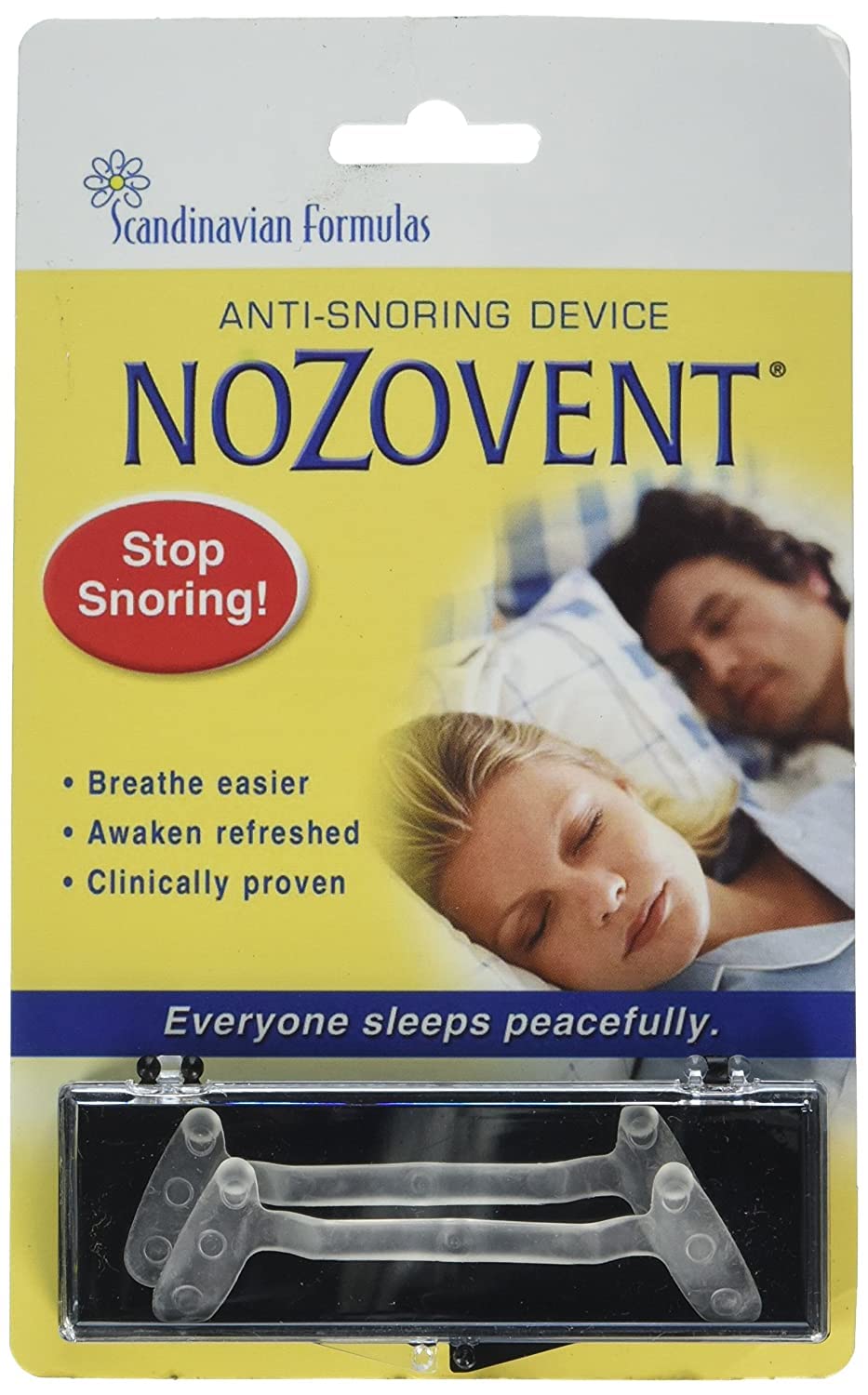 Nozovent de Scandinavian Formulas, pack de 2, anti-ronflement promet une nuit plus reposante.