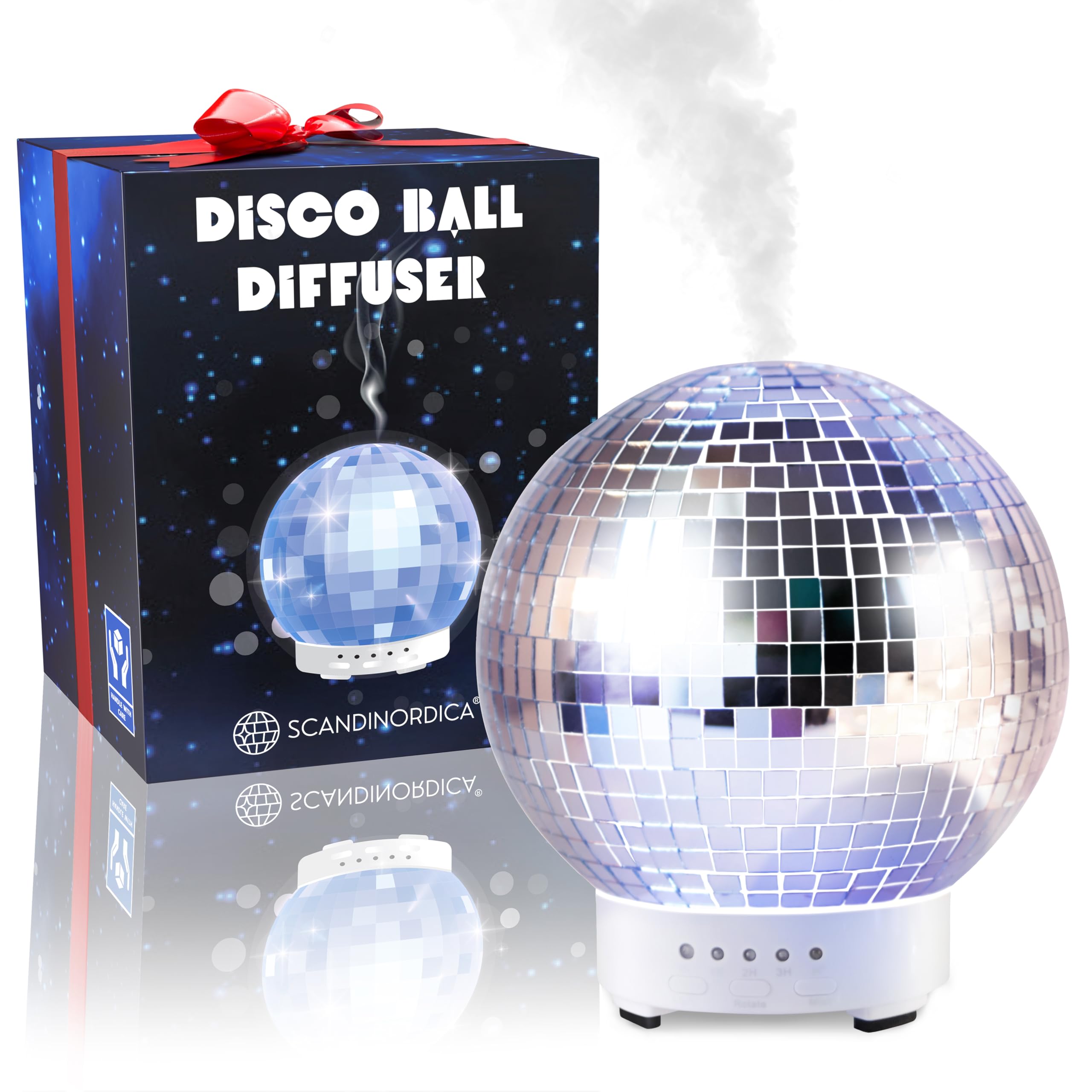 SCANDINORDICA boule disco diffuseur rotation: ambiance festive et zen à domicile.