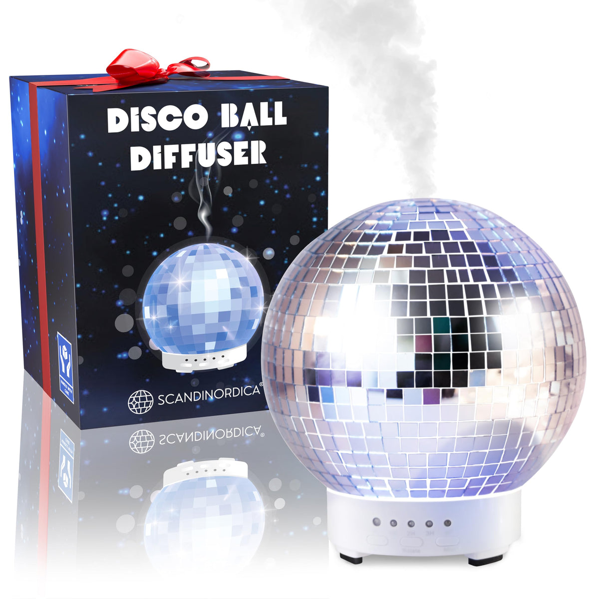 SCANDINORDICA boule disco diffuseur rotation: ambiance festive et zen à domicile.