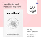 SCENSIBLES sacs-boite-recharge-50-pieces simplifient le remplacement et maintiennent l espace propre.
