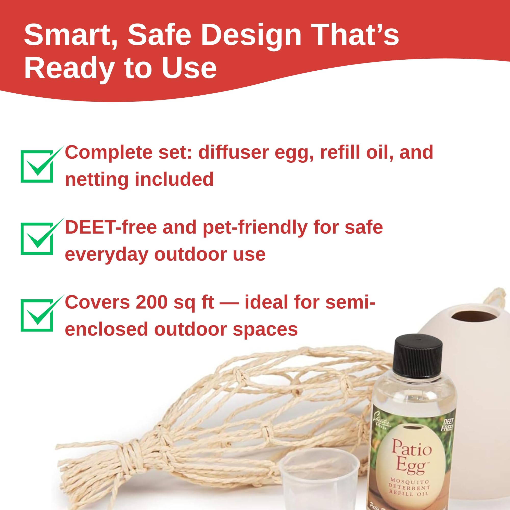 Scent Shop Skeeter Screen oeuf-patio diffuseur accroche-netting terrasse