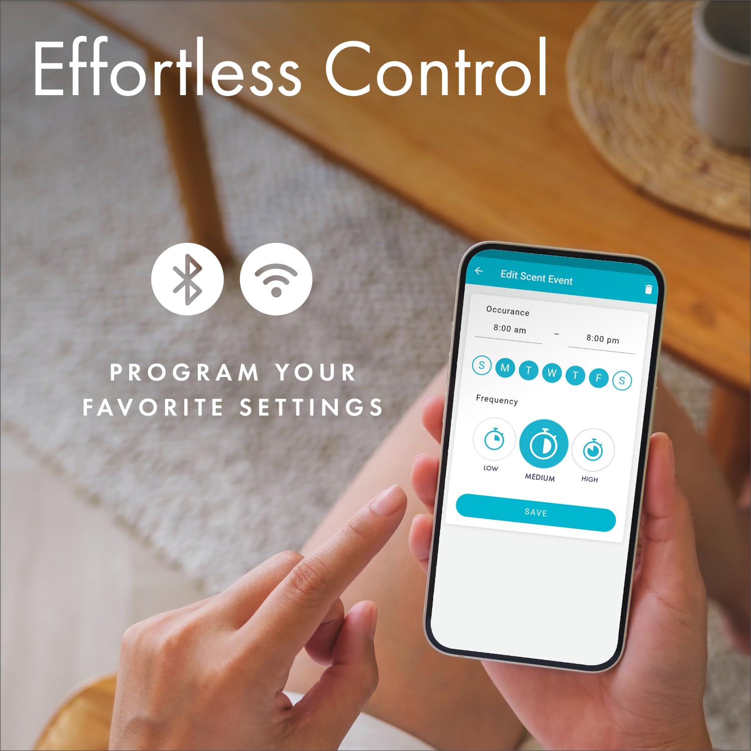 Éclairage LED intégré créant une ambiance chaleureuse autour du Whisper Home.