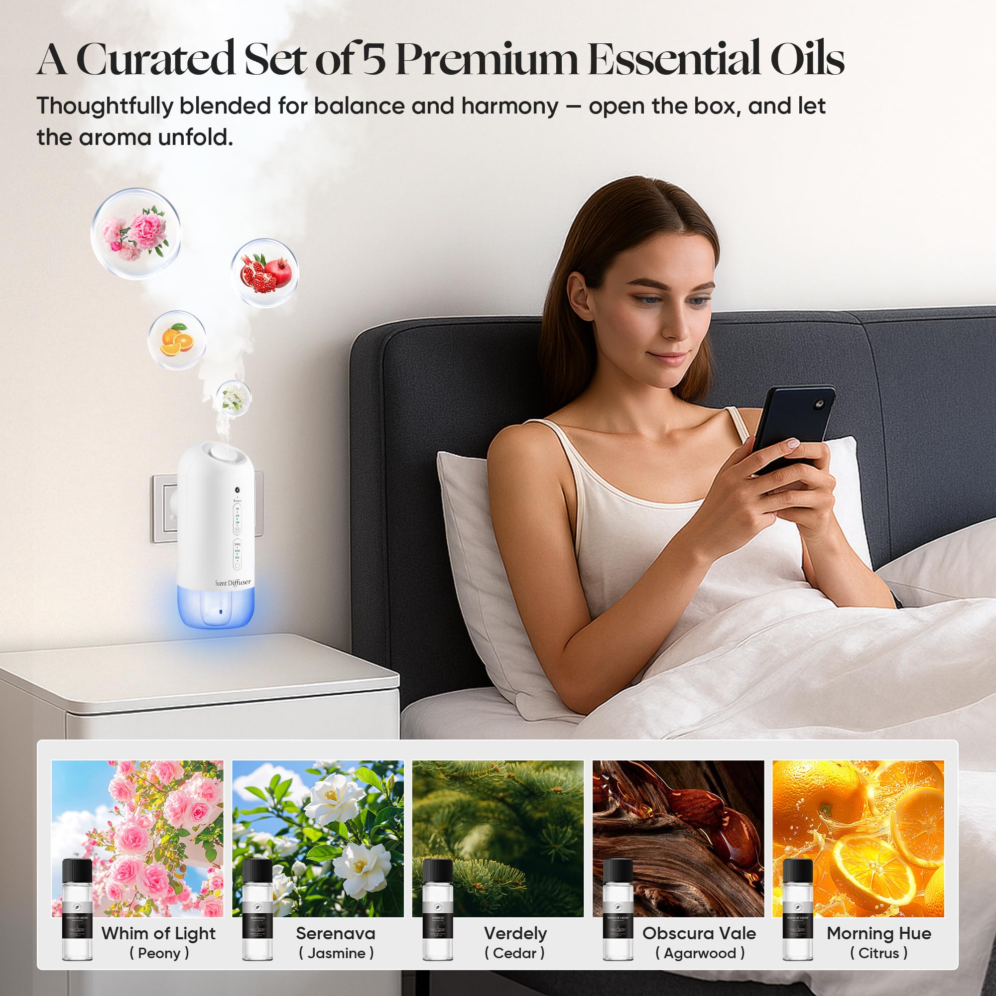 ScentDinbor diffusion en brume reglable, ajustement facile de l'intensite