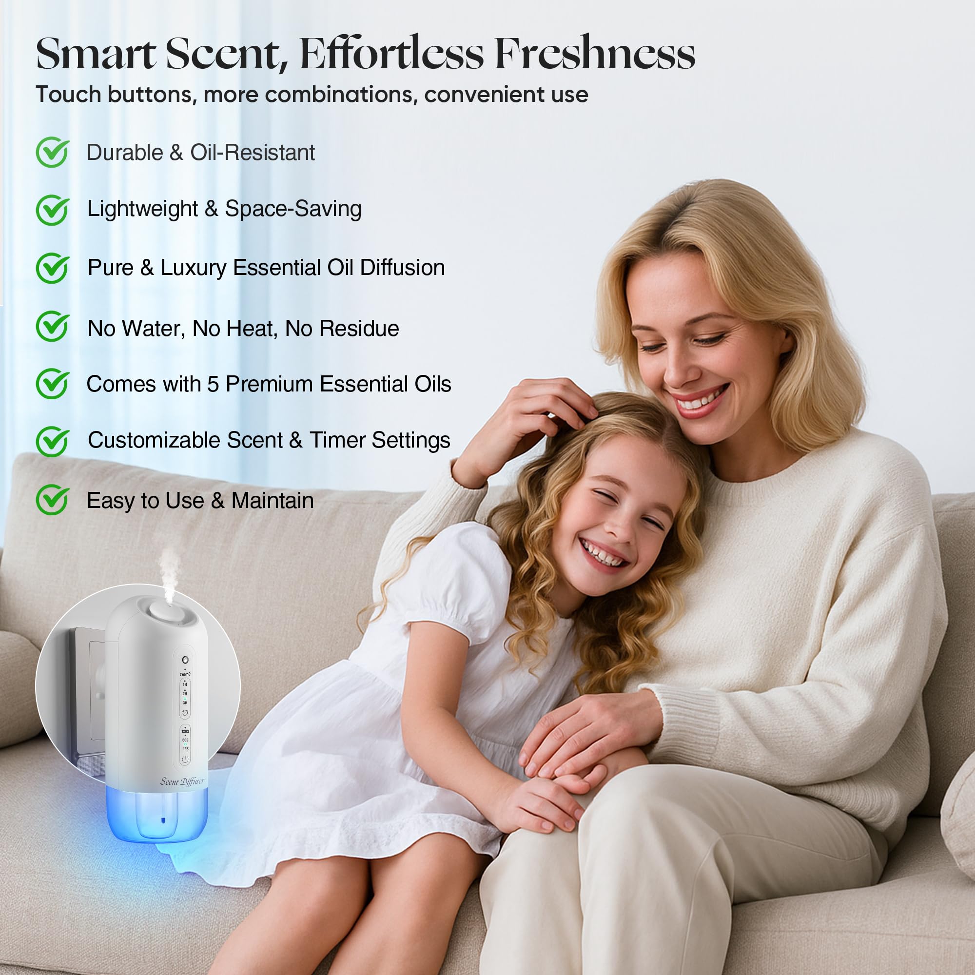ScentDinbor huiles essentielles incluses dans le kit, cinq senteurs variées