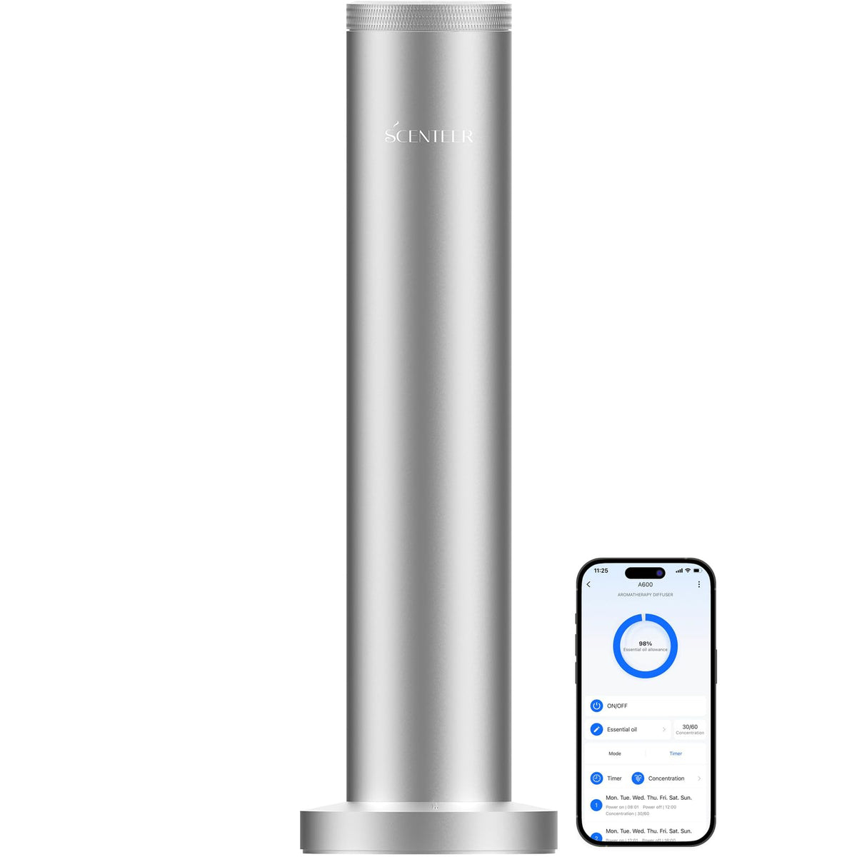 SCENTEER diffuseur sans fil avec batterie 5000mAh, idéal pour une diffusion longue