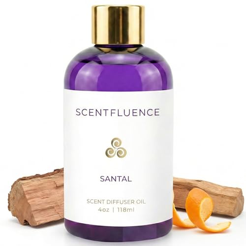 Scentfluence Santal – bouteille huile diffuseur, ambiance chaleureuse et sophistiquée