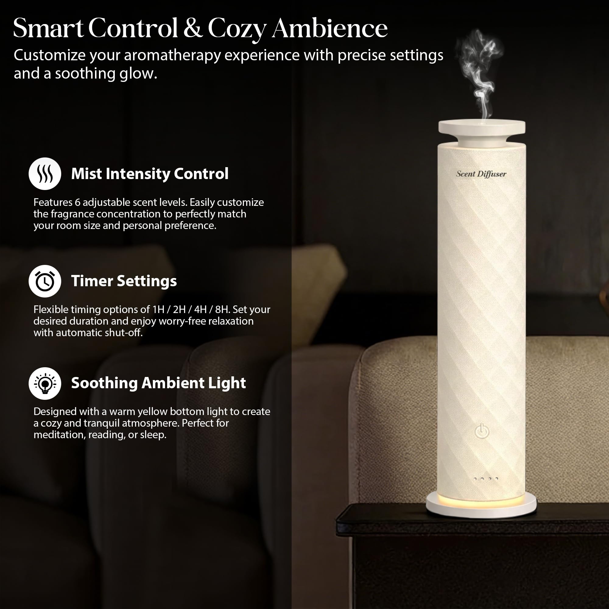 ScFZen design tissu tour crème: esthétique contemporaine qui s'intègre au décor.