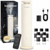ScFZen diffuseur sans eau tour crème: diffusion silencieuse pour grandes pièces jusqu'à 1000 pieds carrés.