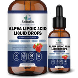 Flacon Scibalia gouttes acide alpha-lipoïque 1000 mg, soutien antioxydant quotidien
