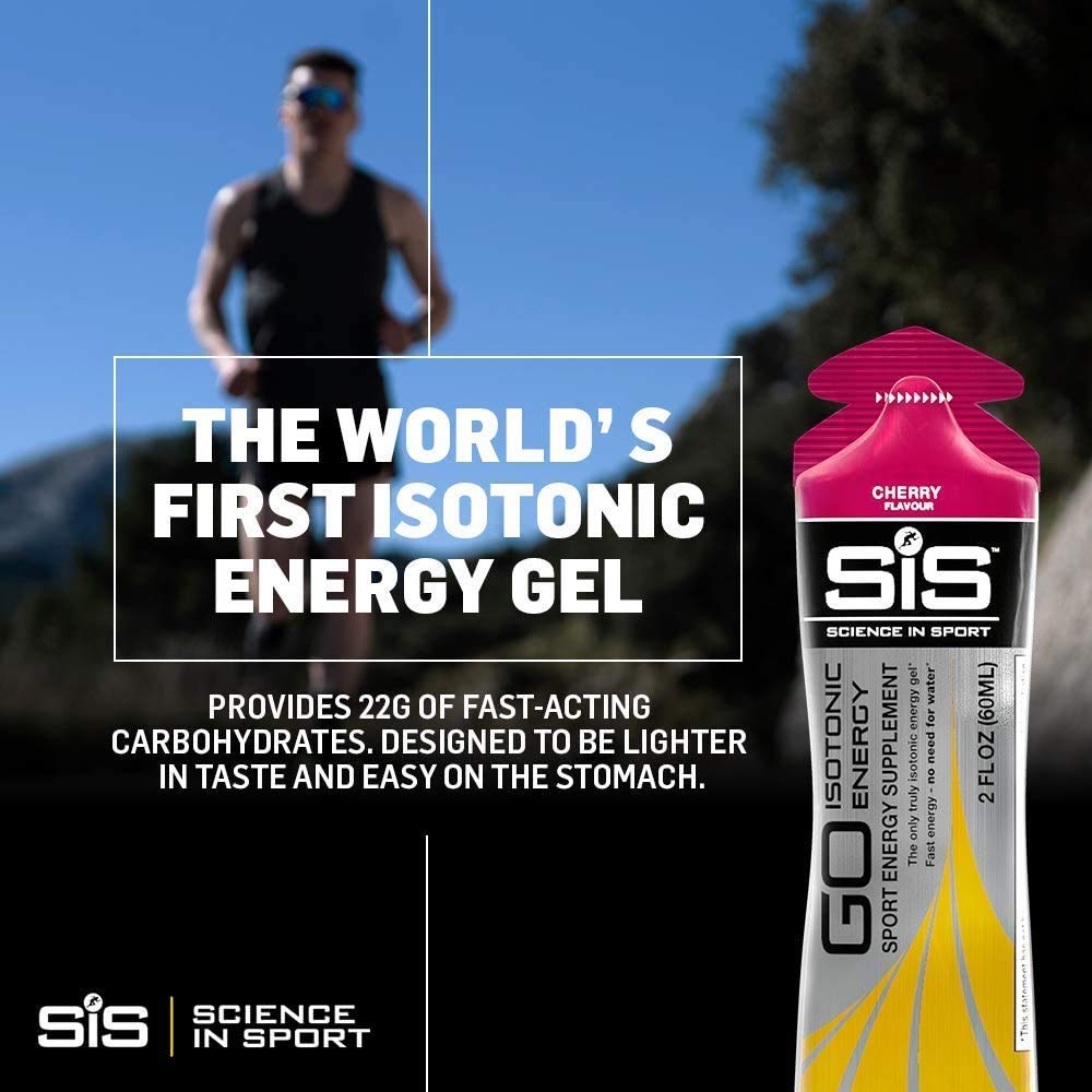 Gel SIS cerise isotonique format compact de 60 ml pour les sorties