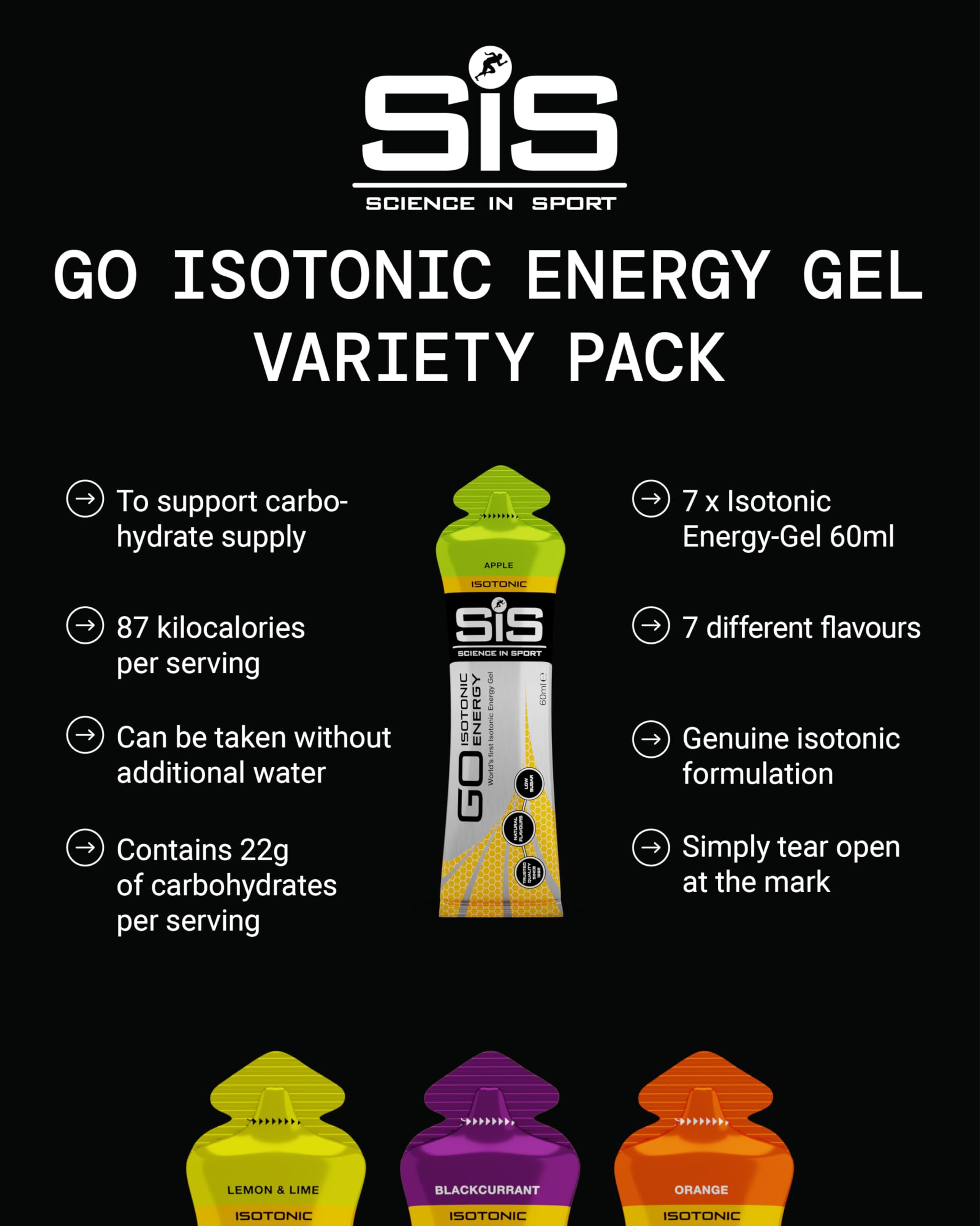 Science in Sport gel isotoniques 60 ml, texture gel douce facilitant l’ingestion