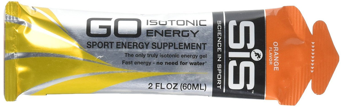 Gel SIS d'énergie isotonique orange, sachet 22 g, énergie rapide pendant l’effort