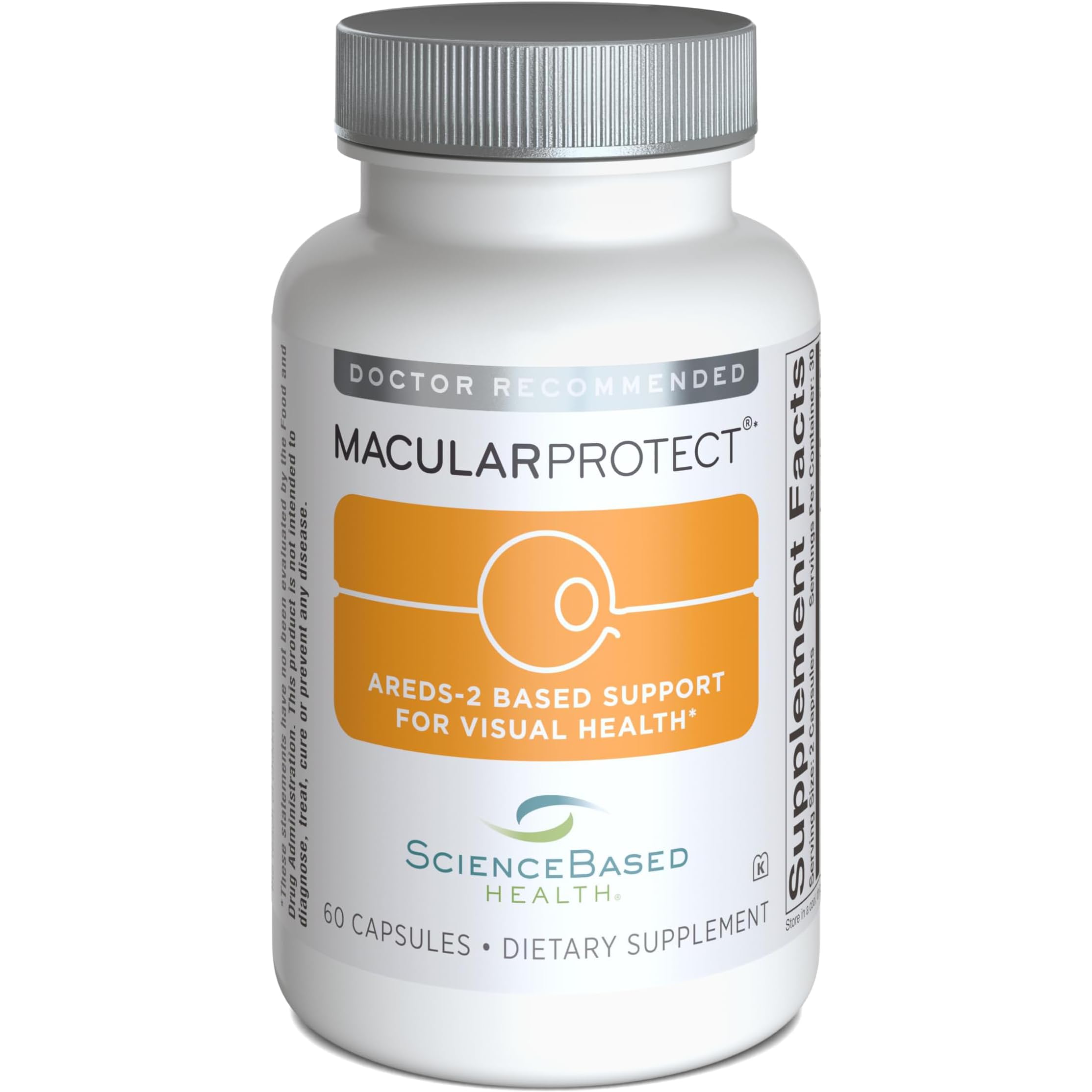 ScienceBased Health MacularProtect: bouteille de capsules prête pour le soutien oculaire.