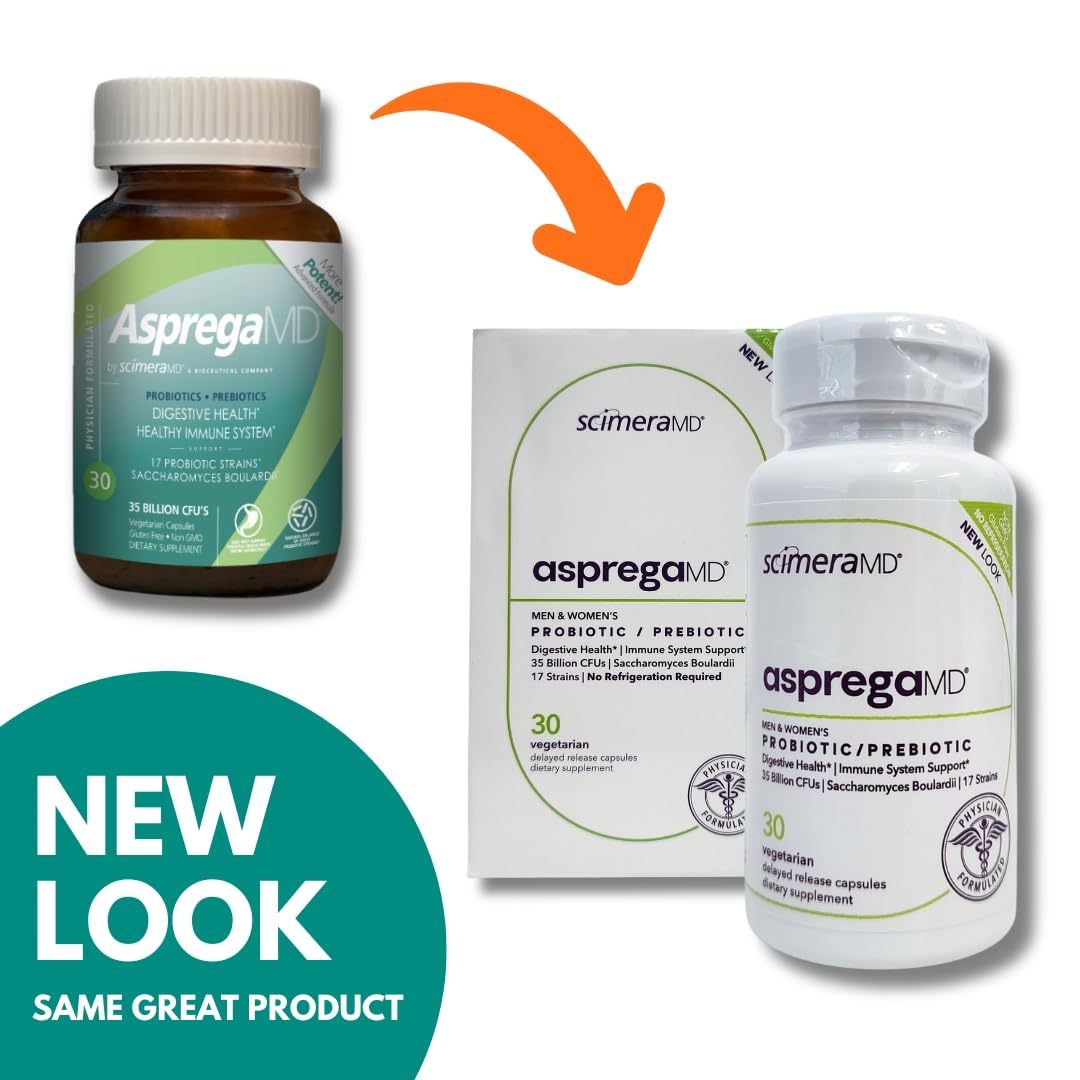 ScimeraMD Asprega, capsules pratiques pour soutenir la flore intestinale.