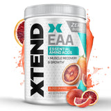 Xtend EAA: flacon Orange Sanguin favorise récupération et croissance musculaire.
