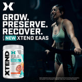 Xtend EAA: étiquette indiquant zéro sucre et zéro glucides.