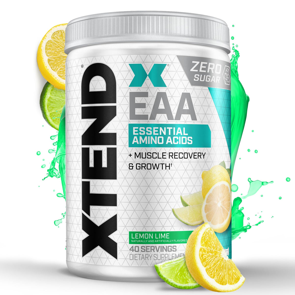 Xtend Scivation EAA en poudre citron-lime, idéal pour l'entraînement.