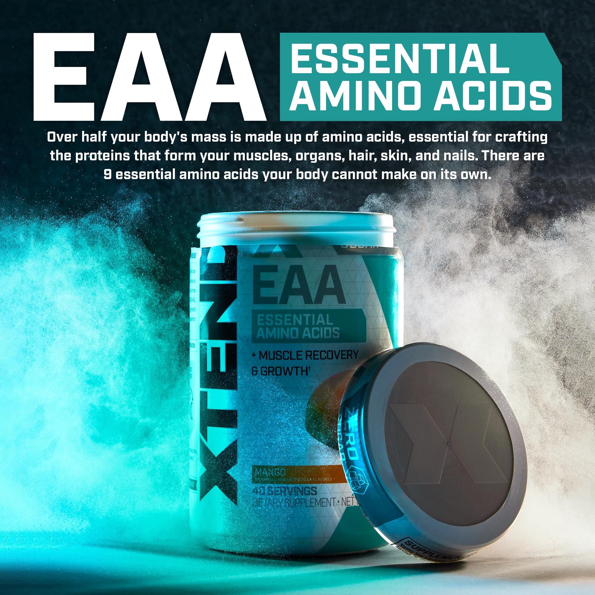 Xtend EAA Scivation — poudre légère en calories pour récupération maigre.