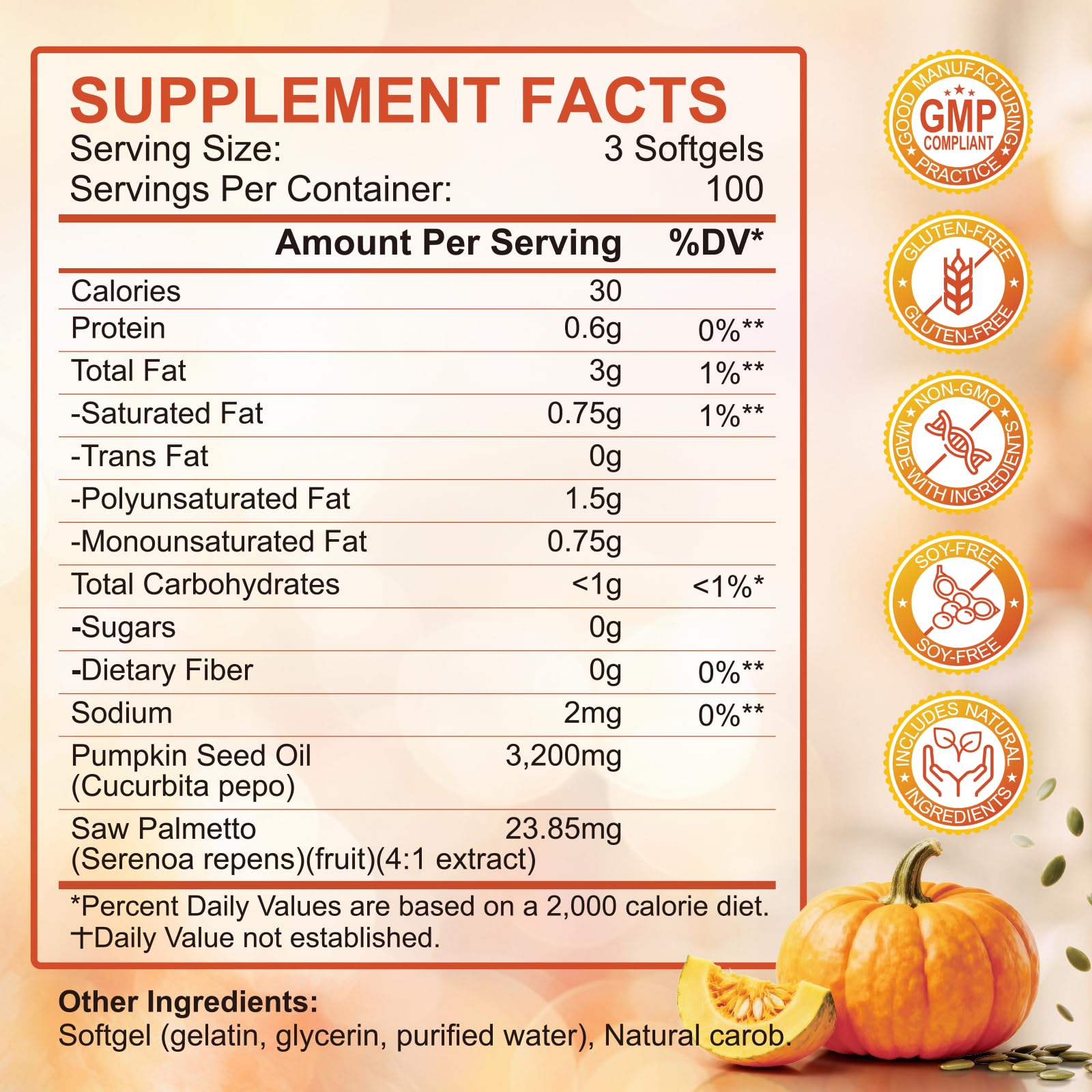 SCOLA softgels potiron-palmetto – capsules faciles à avaler, soutien cheveux et prostate.