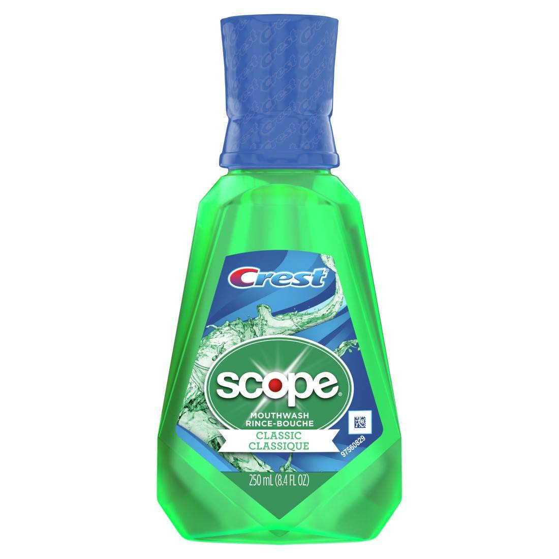 Scope Bain de Bouche Menthe Originale, haleine fraîche durable et confiance lors des échanges.