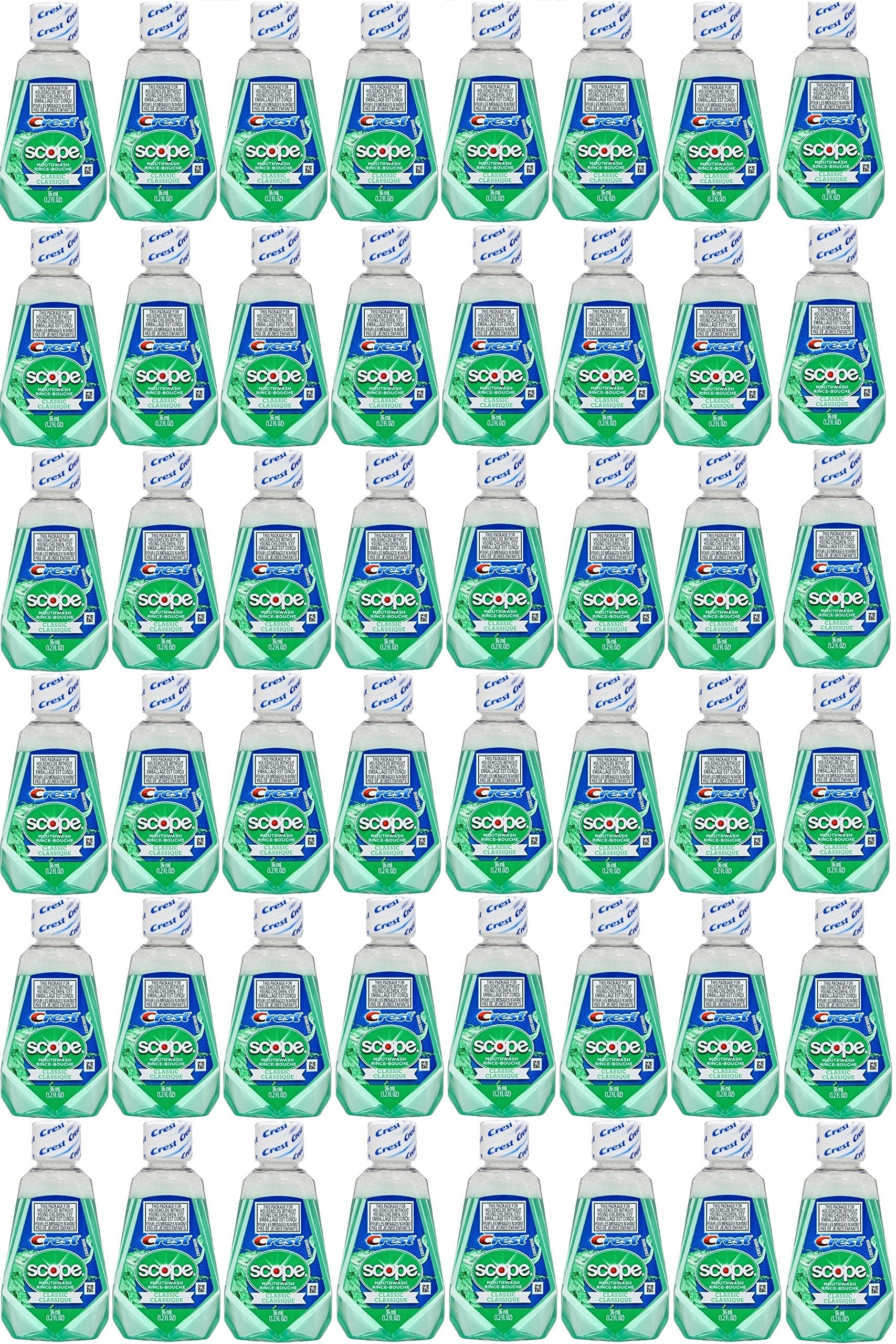 Scope bain de bouche voyage Original Mint, petite bouteille de 1,2 oz pour déplacements.