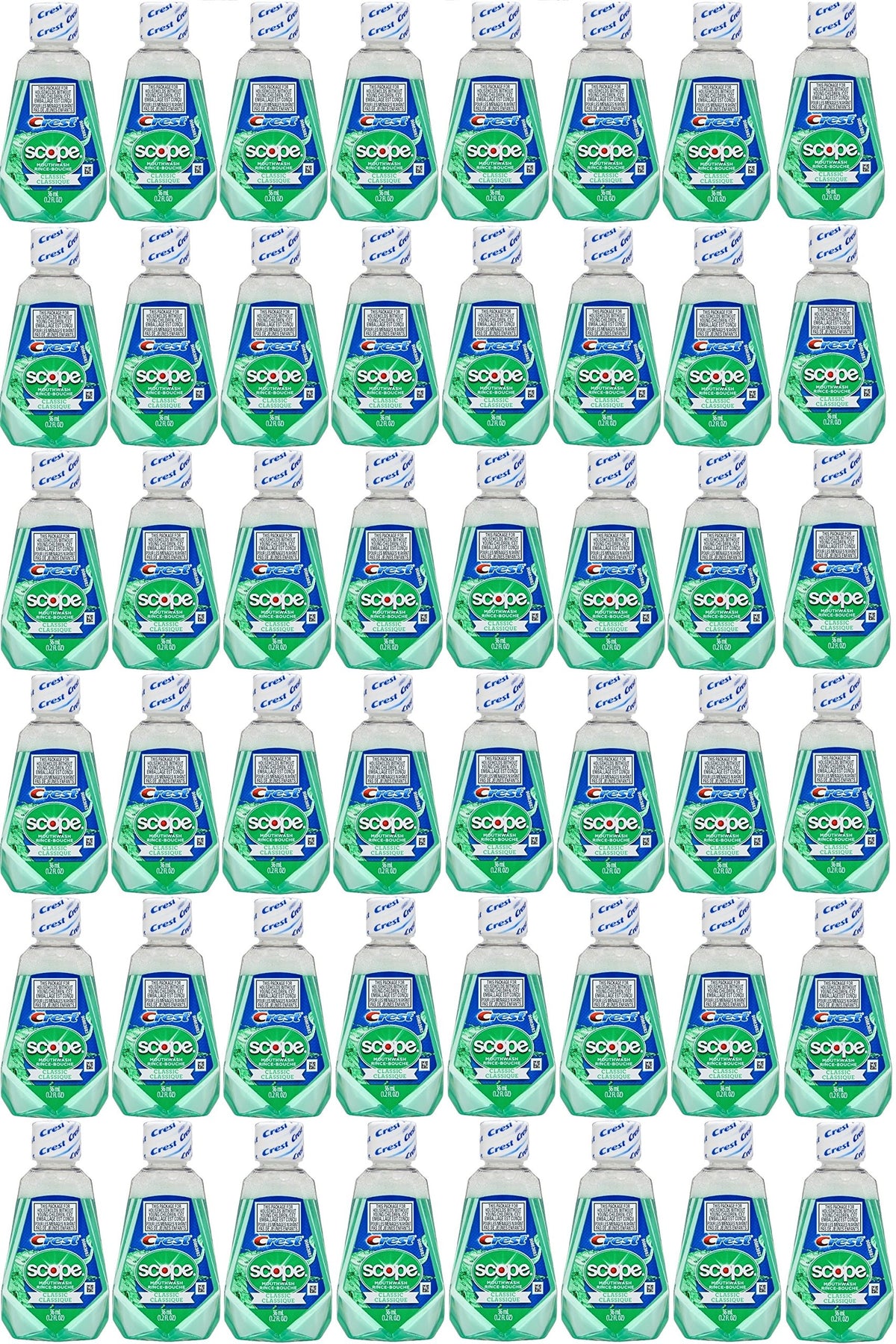 Scope bain de bouche voyage Original Mint, petite bouteille de 1,2 oz pour déplacements.