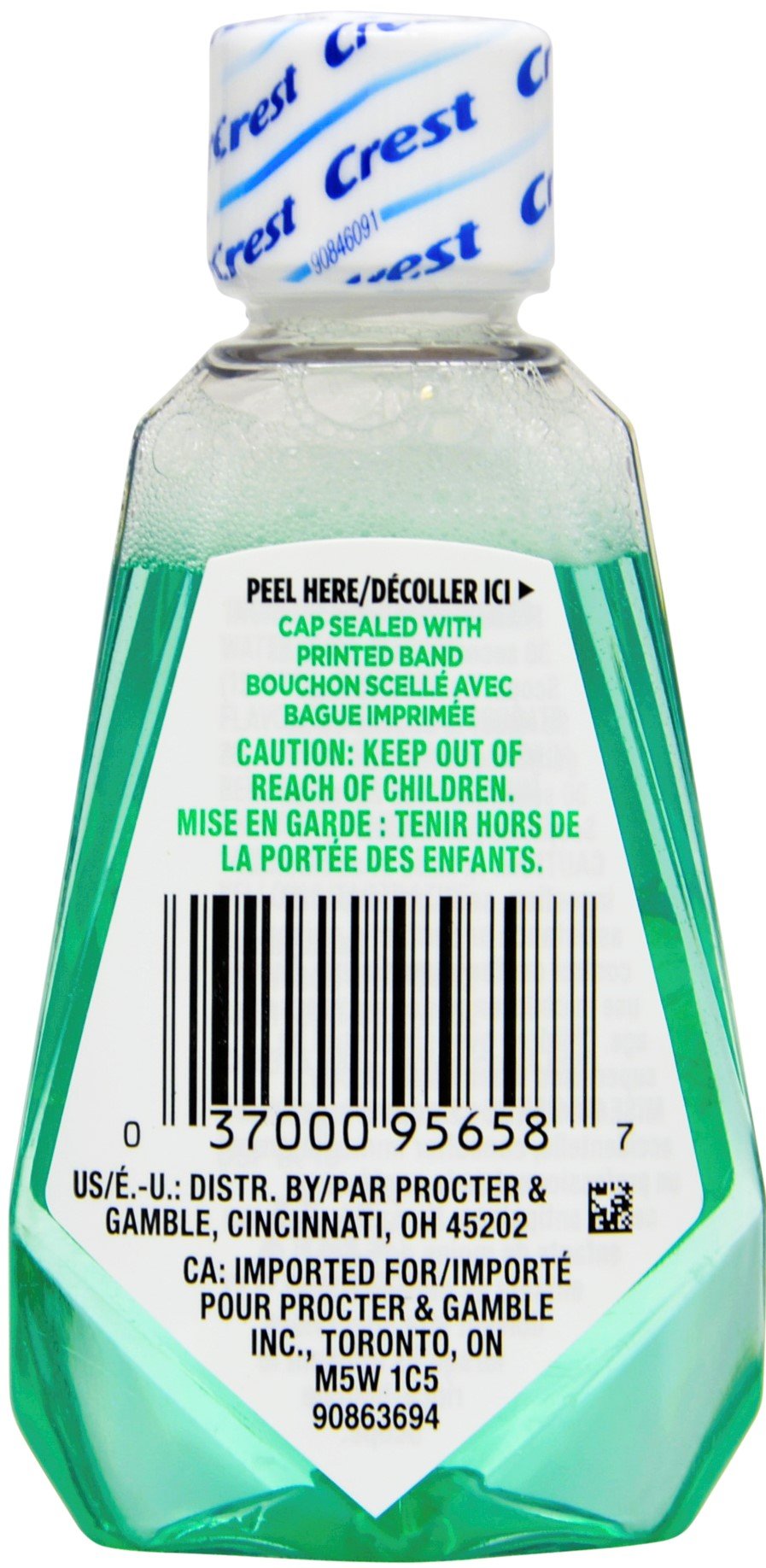 Utilisation du Scope bain de bouche voyage Original Mint après chaque repas.