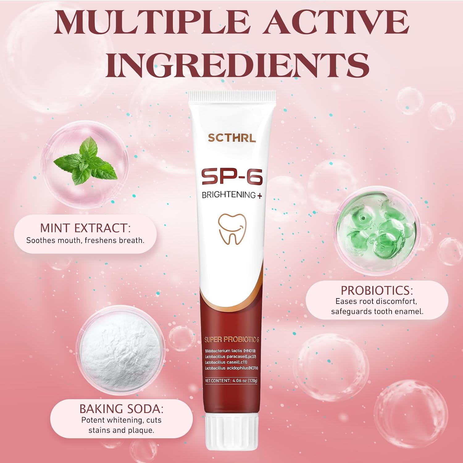 Détail du tube SP-6 sans fluorure, ambiance professionnelle et qualité du produit
