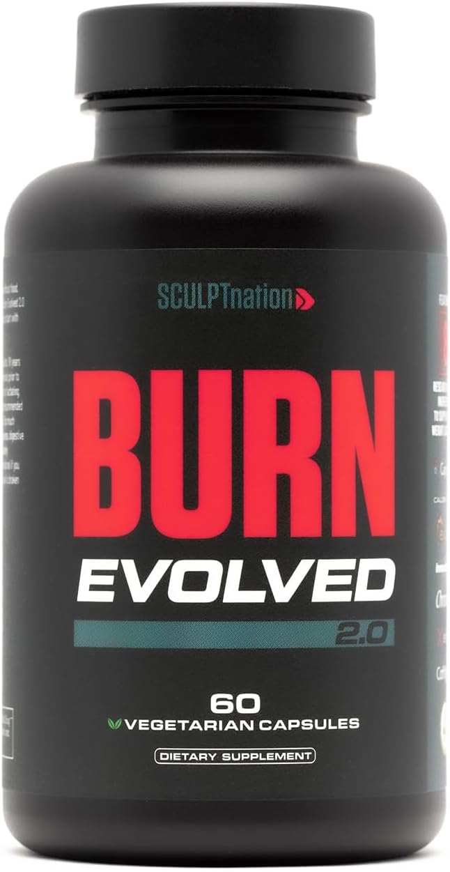 Sculpt Nation Burn : bouteille de 60 gélules pour énergie quotidienne et métabolisme.