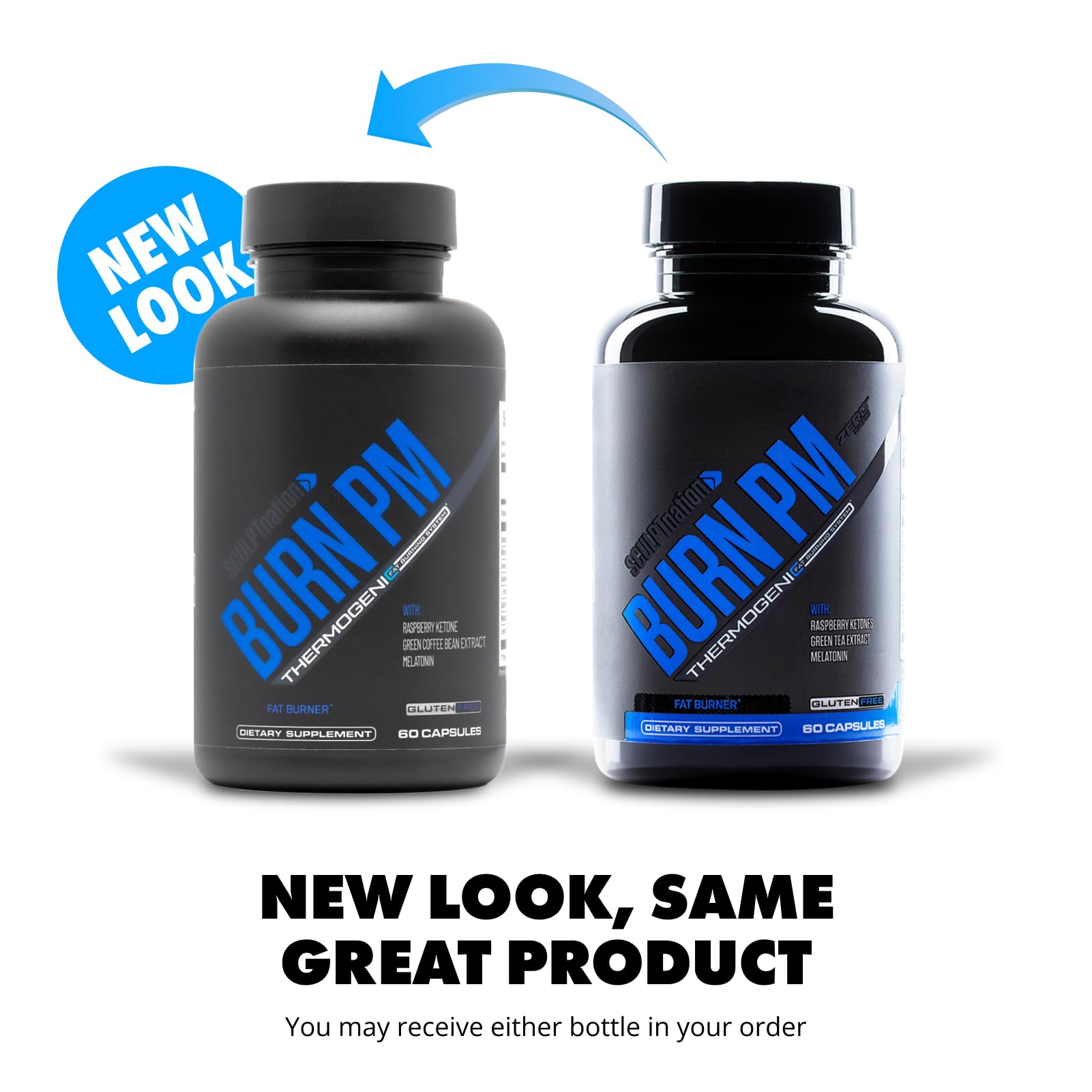 Sculpt Nation Burn PM - Capsules visibles: format pratique pour prise nocturne et gestion de l'appétit.