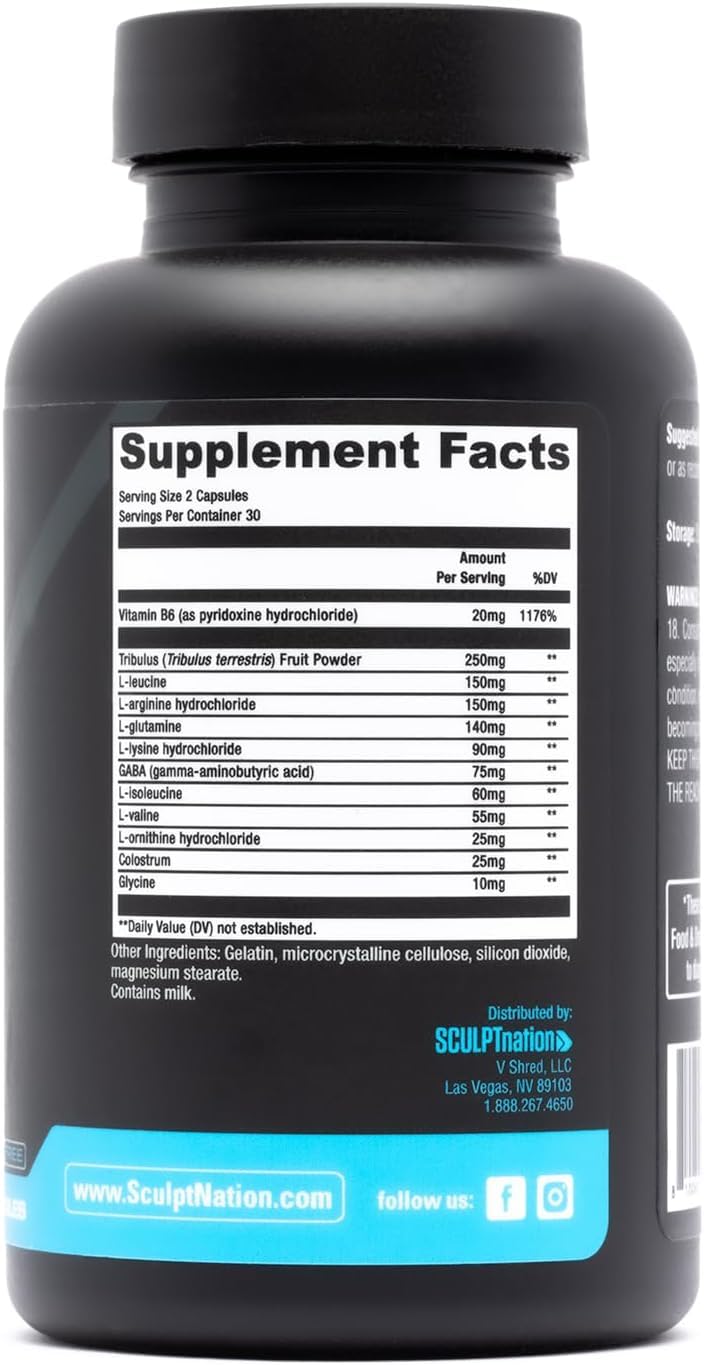 Sculpt Nation etiquette produit details et informations sur les ingrédients