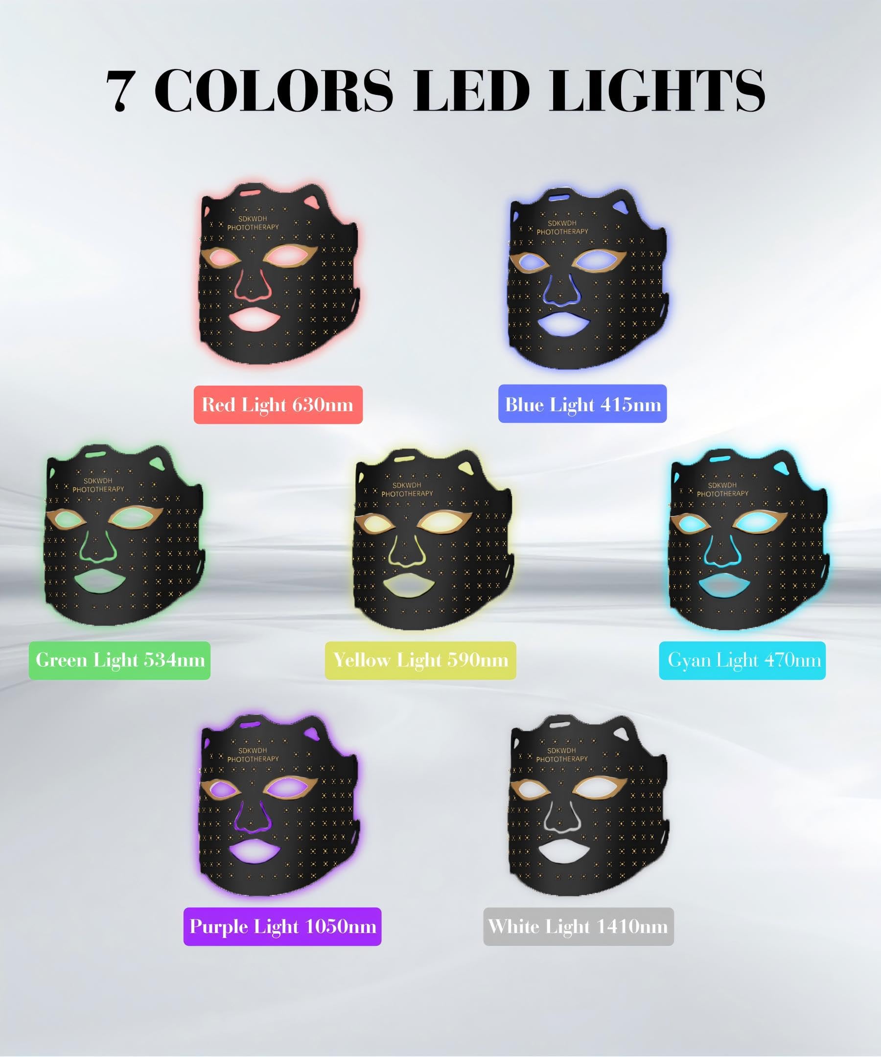 SDKWDH Masque Design Ergonomique – confort prolongé grâce au silicone velouté.