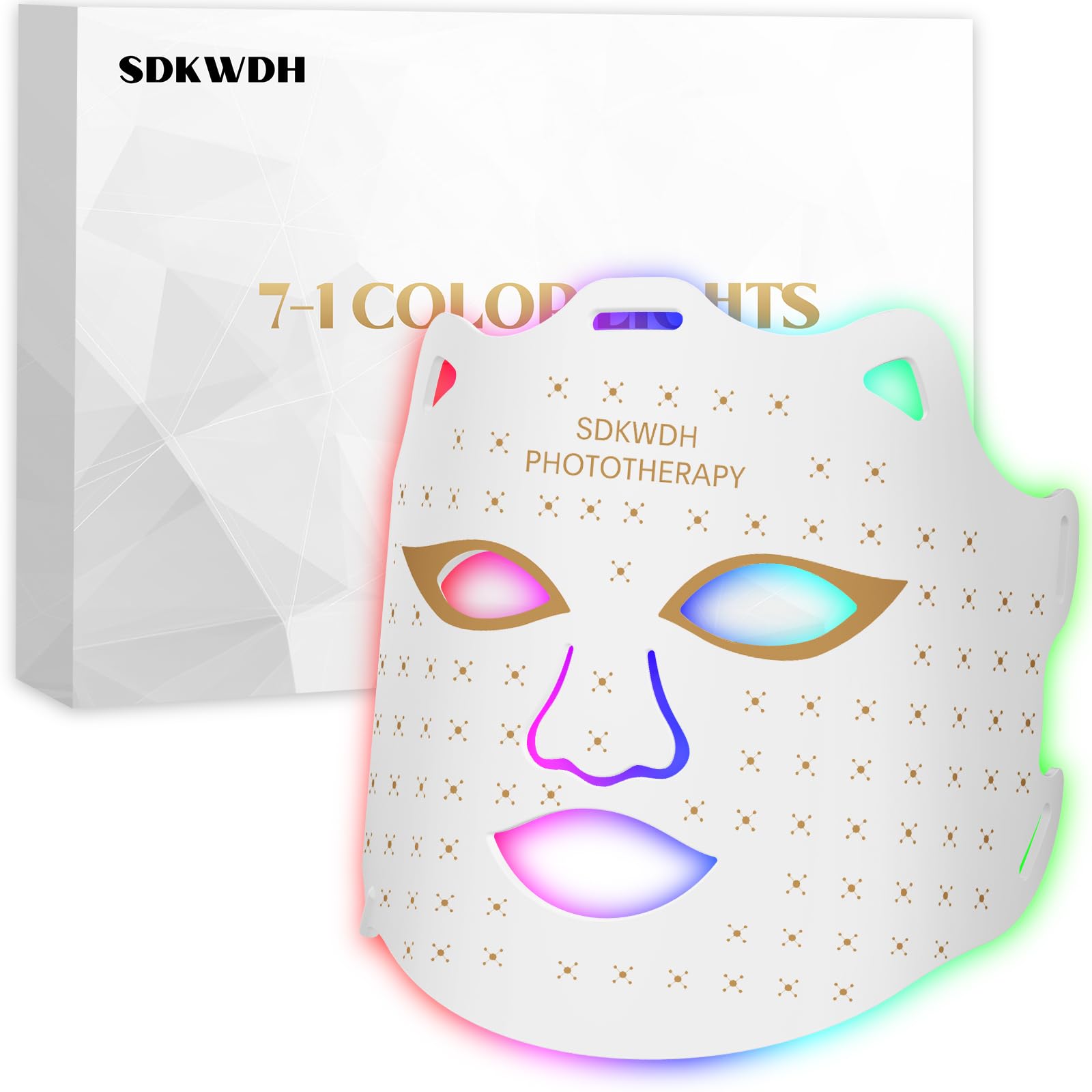 SDKWDH Masque lumière portable, idéal en voyage et déplacements.