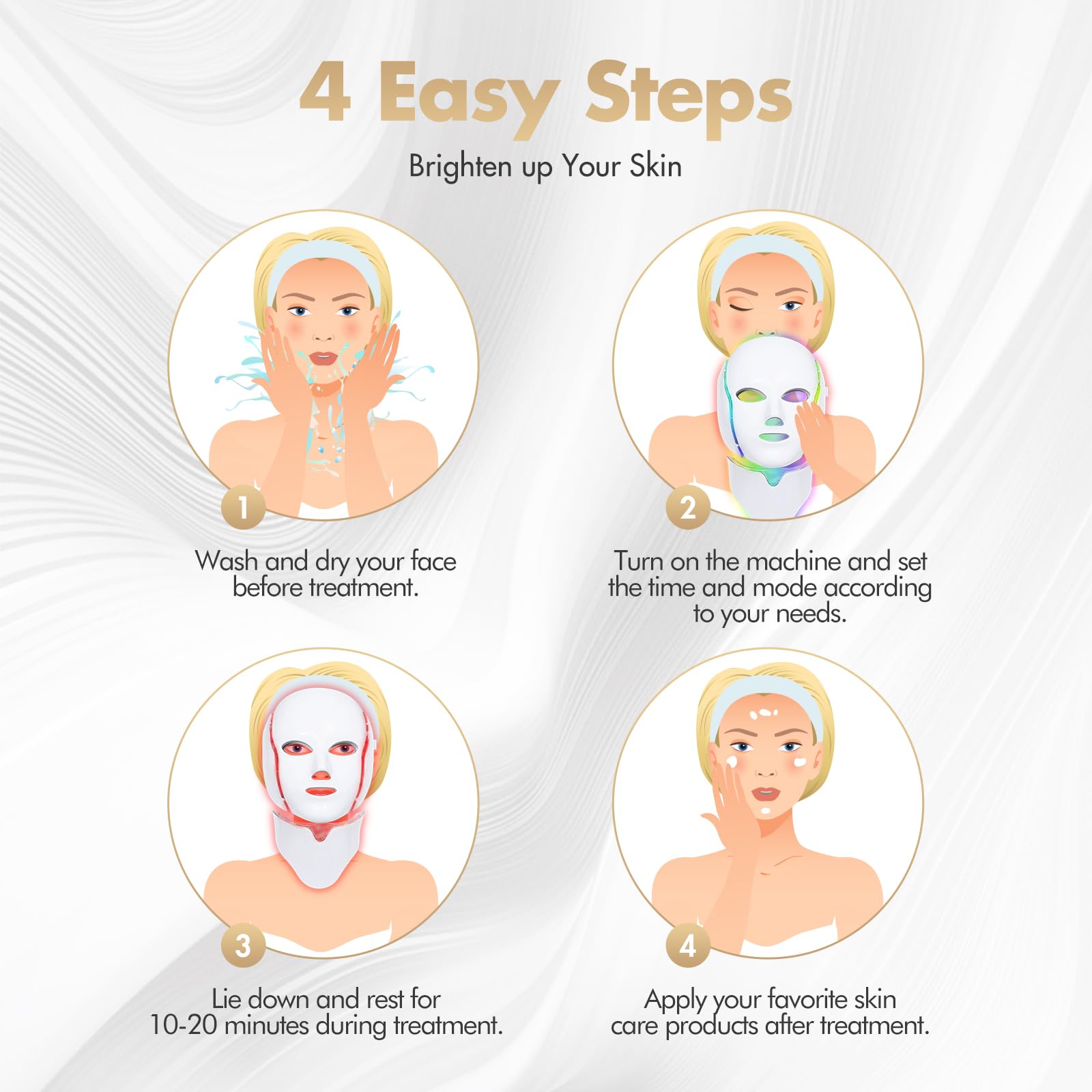 SDKWDH masque photon 7 modes pour varier les effets selon vos besoins.