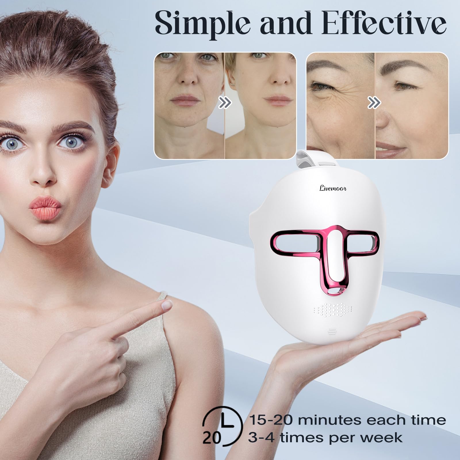 SDKWDH masque solution soin reutilisable, routine sans salon