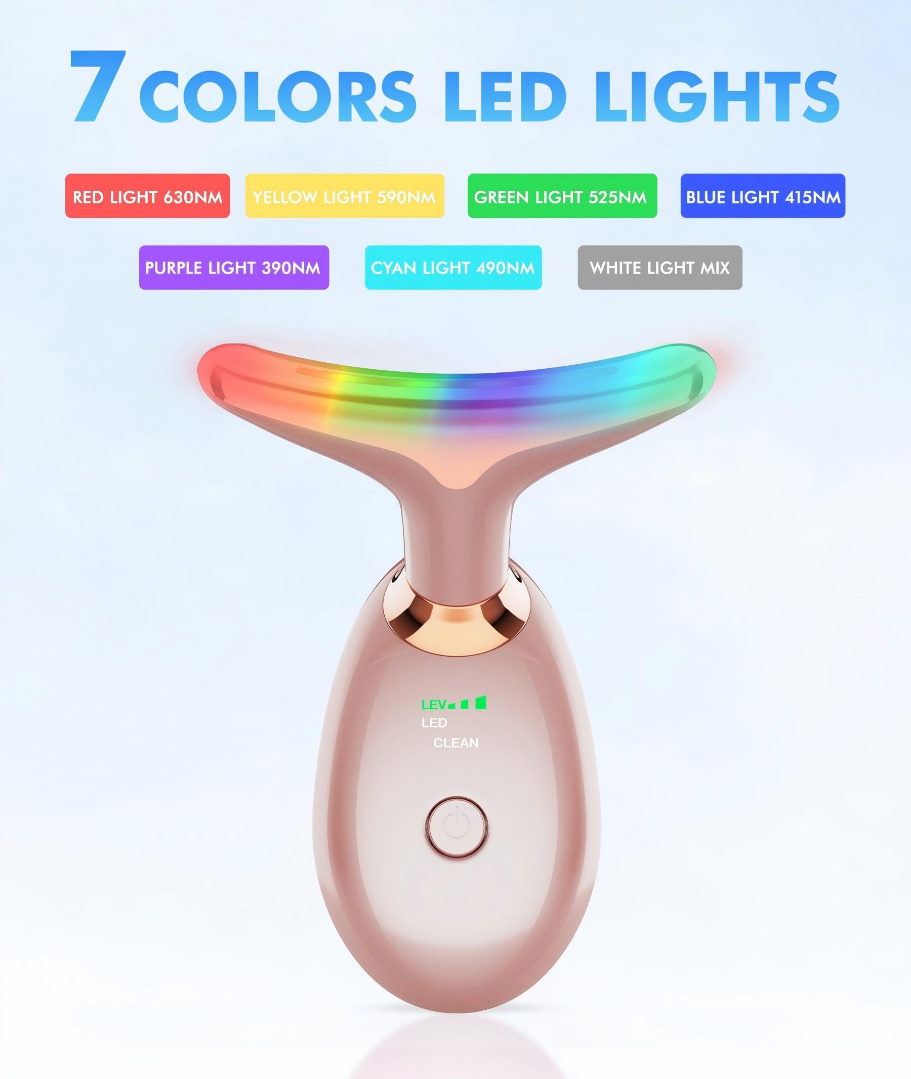 Massage visage 7 couleurs et thermique de SDKWDH pour un effet relaxant