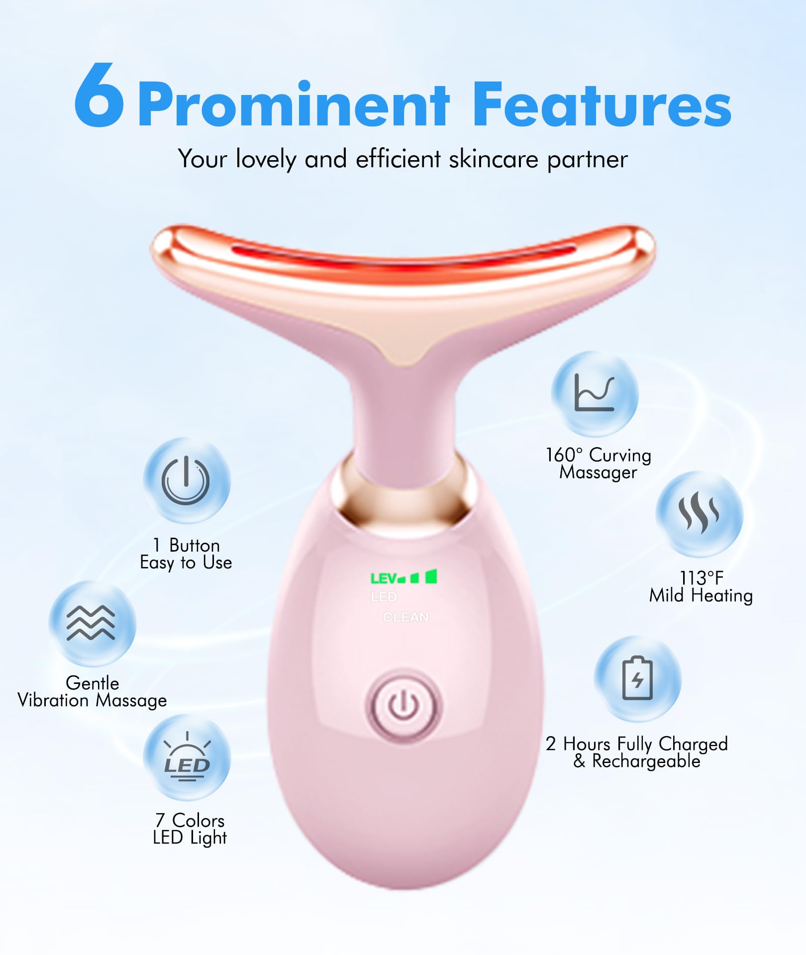 SDKWDH thérapie thermique visage, chaleur douce pendant le massage.