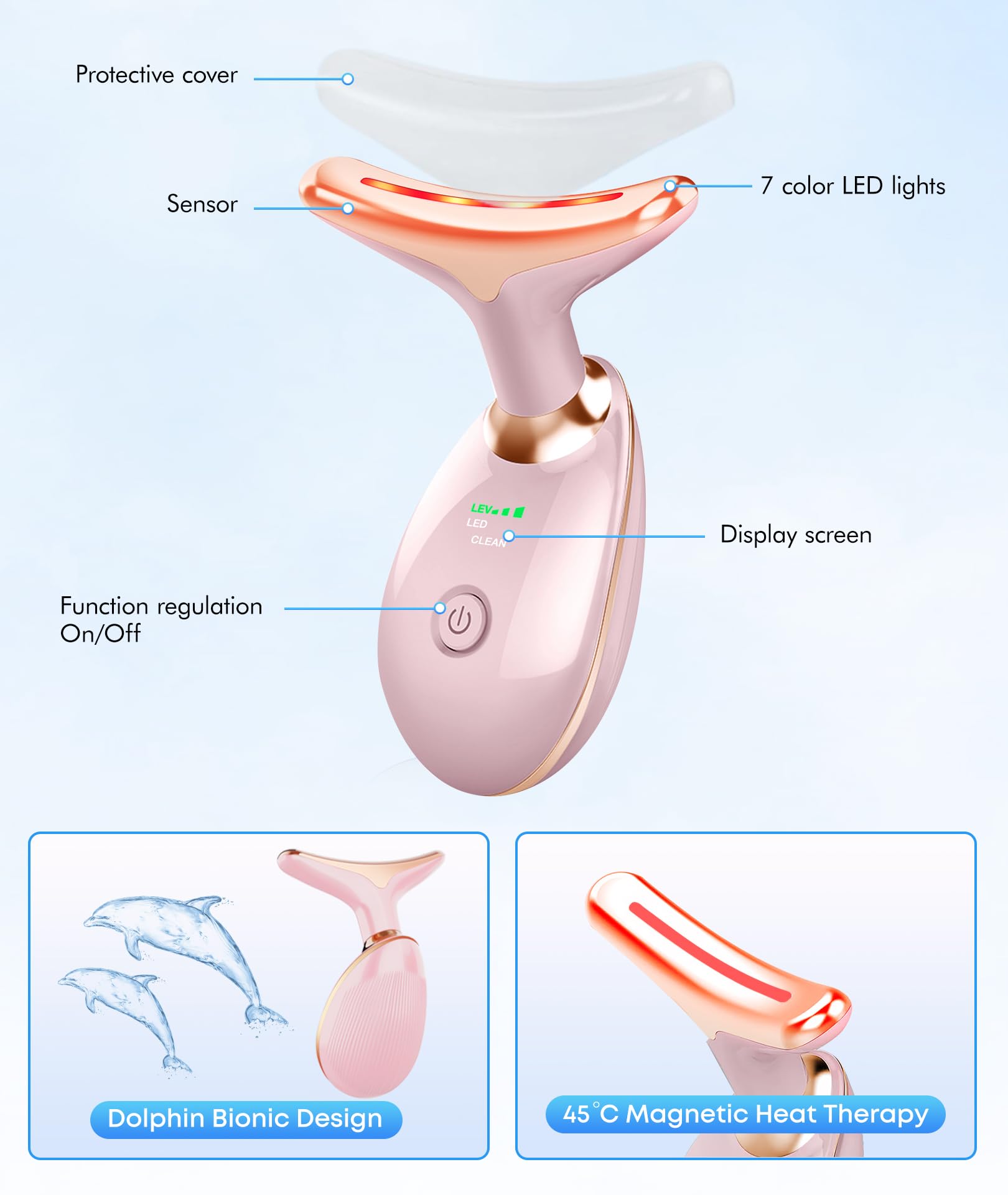 SDKWDH massage visage par vibration, stimulation légère et détente.