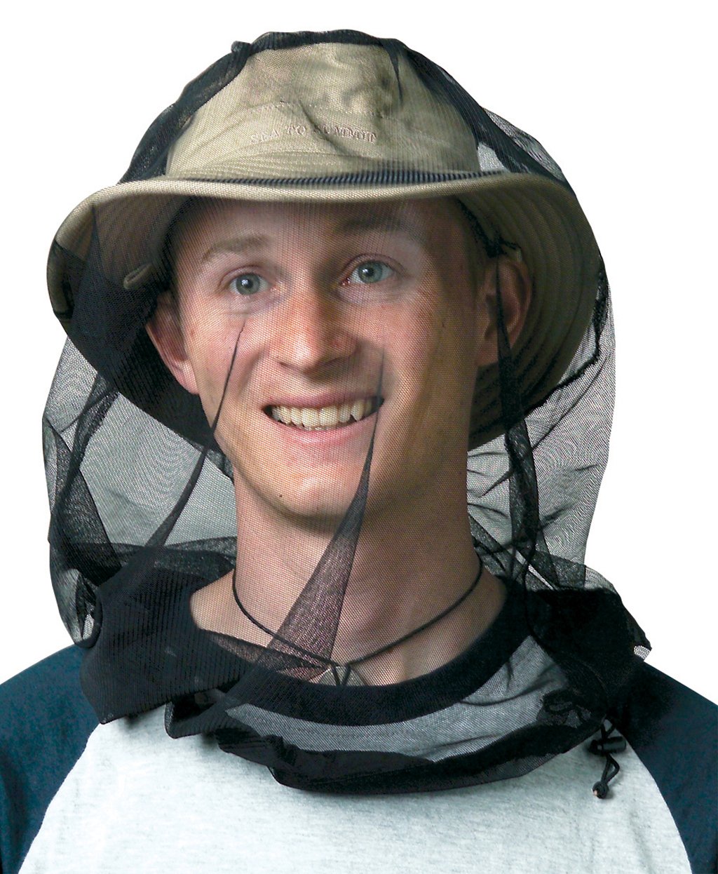 Sea to Summit filet tête anti-moustiques vue avant, protection légère contre les moustiques.