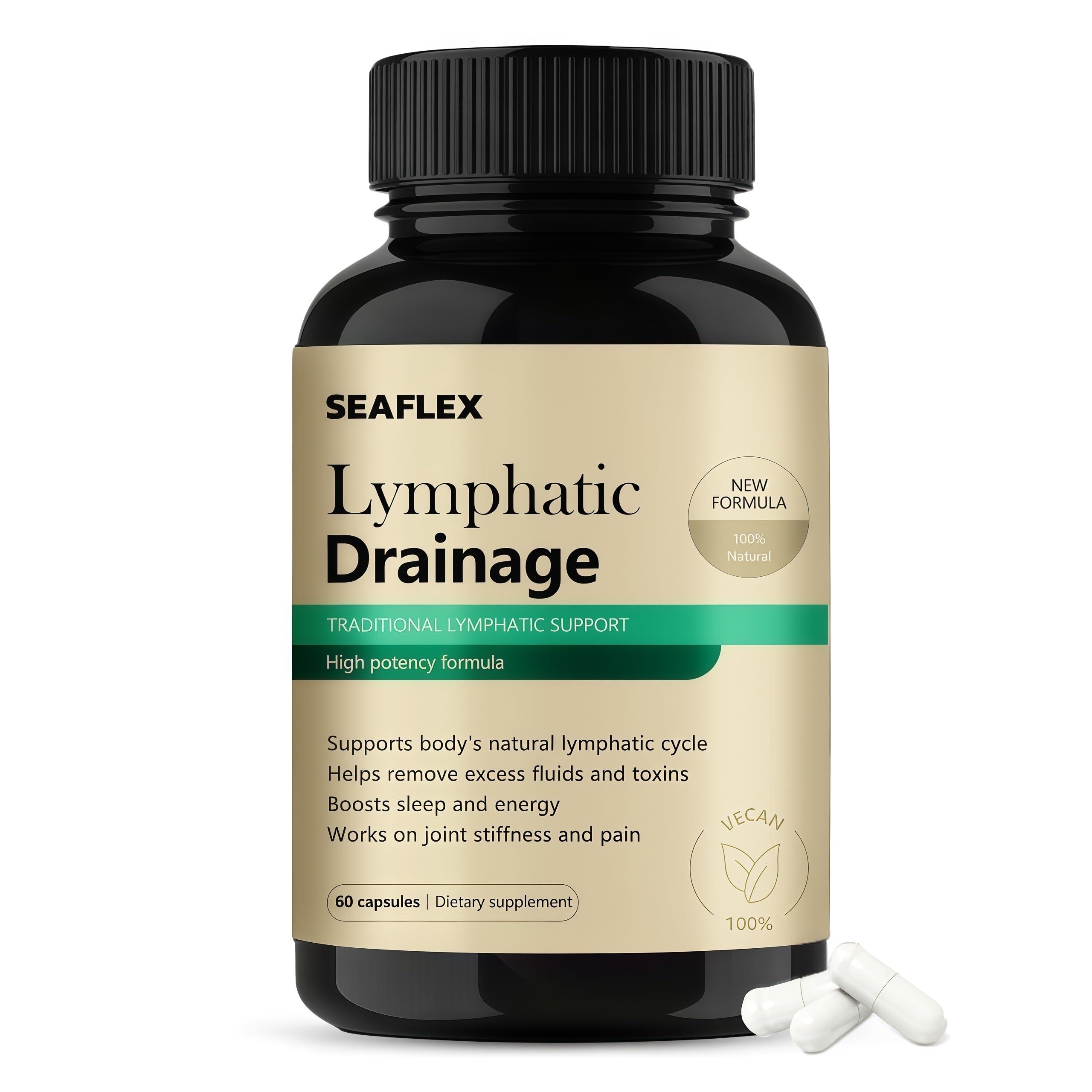 SEAFLEX capsules drainage lymphatique, soutien naturel de la circulation.