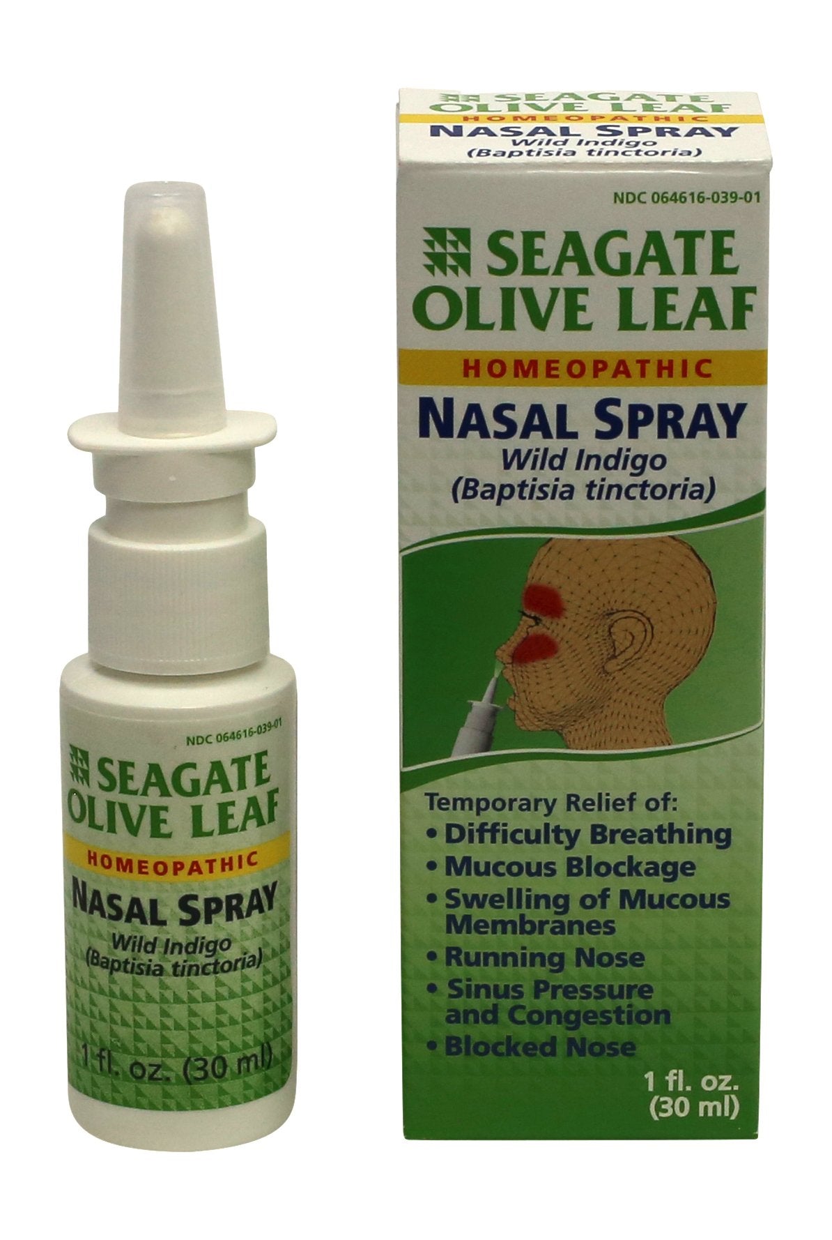 Atomiseur nasal Seagate à base de feuille d’olivier, soulagement temporaire des irritations sinusales.